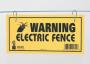 ELECTRIC FENCE WARNING SIGN  3PK