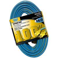 14/3 100' HD EXT CORD BL/YELLOW