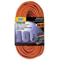 16/3 100' MED DUTY EXT CORD ORNG