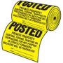 TRS100 POSTED SIGN ROLL OF 100