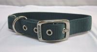 1X22" DOG COLLAR NYLON DRK GREEN