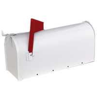 1-1 WHITE US RURAL MAILBOX STEEL