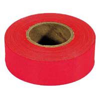 GLO RED FLAG TAPE 150' 65601