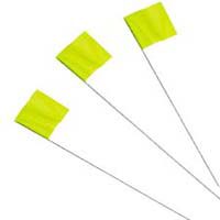 GLO LIME STAKE FLAGS 100PC 64102
