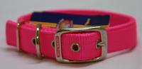 1X24" DOG COLLAR NYLON HOT PINK