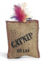 JUTE/FTHR SACK W/CATNIP 12