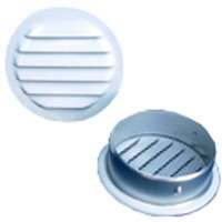 4" WH AL RND LOUVER (4/PK) 4WALL