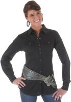 LADIES WESTERN LONG SLEEVE BLK L