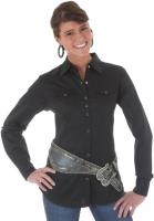 LADIES WESTERN LONG SLEEVE BLK M