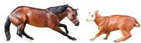 BREYER CUTTING HORSE AND CALF