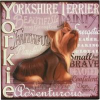 YORKIE 8" FREESTANDNG WALL ART