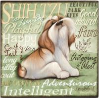 SHIH TZU 8" FREESTANDNG WALL ART