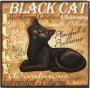 BLK CAT 8" FREESTANDING WALL ART