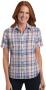 WOMENS PLAID SHIRT CORAL/JUNE L