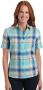 WOMEN PLAID SHIRT ORCHID/BLU 2XL