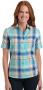 WOMENS PLAID SHIRT ORCHID/BLUE L