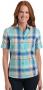 WOMENS PLAID SHIRT ORCHID/BLUE M