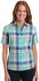 WOMENS PLAID SHIRT ORCHID/BLU XL