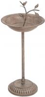 METAL PEDESTAL BIRD BATH