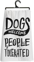 DISH TOWEL  DOGS WELCOME