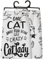 DISH TOWEL ONE CAT CRAZY CATLADY