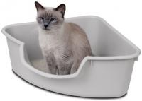 SMARTCAT CORNER LITTER BOX GRAY