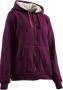 LADIES HOODED ZIP-FRONT PLUM M