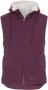 LADIES WASHED HOODED VEST PLUM L