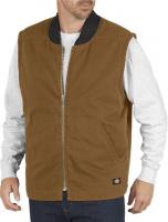 MENS INSULATED VEST RNSD BRWN 2X