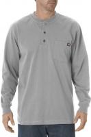 MENS LONG SLEEVE HENLY HT GRAY L