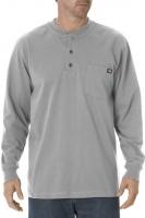 MENS LONG SLEEVE HENLY H GRAY XL