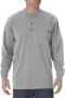 MENS LONG SLEEVE HENLY H GRAY XL