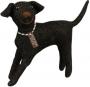 STANDING BLACK LAB FIGURE FABRIC