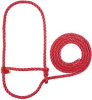 HALTER POLY ROPE COW RED