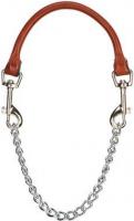 LEATHER & CHAIN GOAT COLLAR 24"