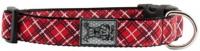 RC PETS CLIP COLLAR IN RED TARTAN SIZE SMALL 3/4" x 9 - 13"