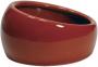 LIVING WORLD ERGONOMIC CAT DISH IN TERRA COTTA RED SMALL, 4.22 OZ.