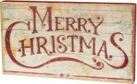 PRIMITIVES BY KATHY BOX SIGN MERRY CHRISTMAS