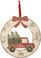 PRIMITIVES BY KATHY WOODEN WREATH CHRISTMAS