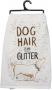 PRIMITIVES BY KATHY DISH TOWEL DOG HAIR GLITTER