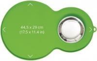 CATIT PEANUT PLACEMAT GREEN & SS DISH