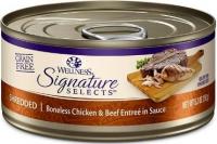 WELLNESS SIGNATURE SHREDDED CHICKEN & BEEF 5.3 OZ.