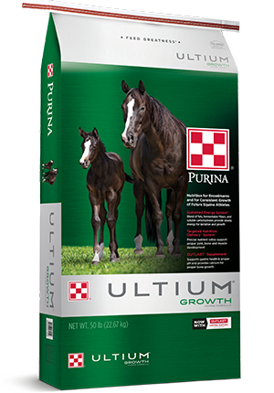 PURINA ULTIUM GROWTH FORMULA HORSE FEED 50 LB.           