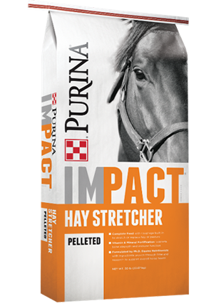 PURINA IMPACT HAY STRETCHER PELLETED HORSE FEED 50 LB.